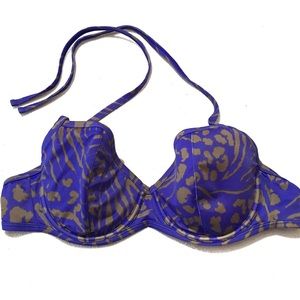 Victoria’s Secret Bikini Top 38D Blue Olive Green